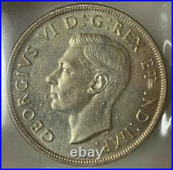Canada Silver Dollar 1945 Iccs Ms62