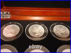 Canada Silver Dollar Boxed Bu Uncirculated Lot(13)1952-1967 Bradford