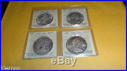 Canada Silver Dollar Coins Collection 4x ICCS GRADED MS-65. GEM. Trends $4600