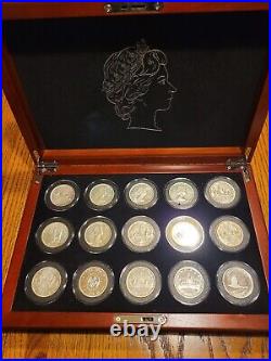 Canada Silver Dollars Brilliant Uncirculated 15 Coin Lot 1953 Thru 1967