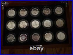 Canada Silver Dollars Brilliant Uncirculated 15 Coin Lot 1953 Thru 1967