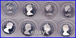 Canada Silver Dollars Lot Of 8 Coins 1972, 74, 78, 84, 86, 87, 88 And 1991