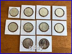 Canada Silver Dollars Mixed Lot of 10