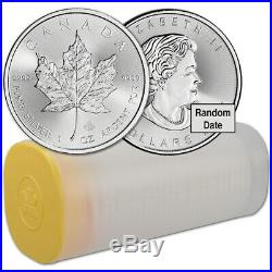 Canada Silver Maple Leaf (1 oz) $5 Random Date 1 Roll 25 BU Coins Mint Tube