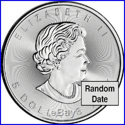 Canada Silver Maple Leaf (1 oz) $5 Random Date 1 Roll 25 BU Coins Mint Tube