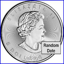 Canada Silver Maple Leaf (1 oz) $5 Random Date 4 Rolls 100 BU Coins 4 Tubes