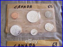 Canada Uncirculated Mint Sets (39 Sets) 1962 2002 (some Silver)
