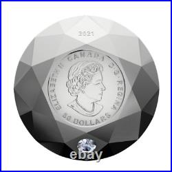 Canada Unusual $50 Dollars Silver Coin, Forevermark 0.2 Karat Diamond 2021