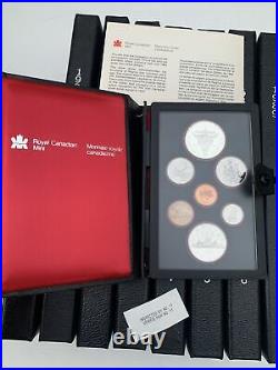 Double Dollar Canada Proof Sets 1982 1997 UNC Silver Dollars Coins 16 Years