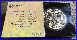 GERMANIA 2020 5 Mark Camouflage Edition N. Africa 1 Oz Silver Only 100 Minted GERMANIA 2020 5 Mark Camouflage Edition N. Africa 1 Oz Silver Only 100 Minted