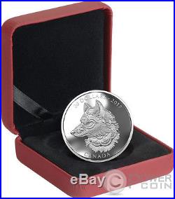 GREAT GREY WOLF Zentangle Art 2 Oz Silver Coin 30$ Canada 2017