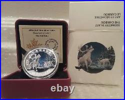 Geometry Art The Caribou $20 2016 1OZ Pure Silver Proof Canada Colour Coin
