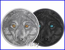 In The Eyes Of The Wolf Glow In The Dark 2017 Canada $15 Silver Coin Pf 69 Uc Er