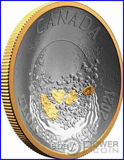 KLONDIKE GOLD RUSH Panning For Gold 125th Anniv 1 Oz Silver Coin 25$ Canada 2021