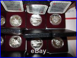 LOT OF 36 1978-1994 RCM CANADA PROOF SILVER DOLLAR COMMEMORATIVE COINS WOW