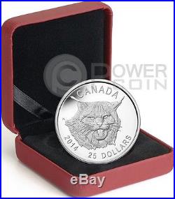 LYNX Wildlife Ultra High Relief Silver Coin 25$ Canada 2014