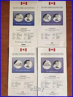 Lot 19 Canada Silver Dollars 1939 1994 Extra Fine Proof Coa