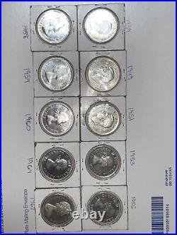 Lot Canada 10 Silver Dollars Gem/unc Proof Mixed