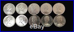 Lot Of (10) 1966 Canada Silver Dollars Brilliant Uncirculated No Reserve Auction