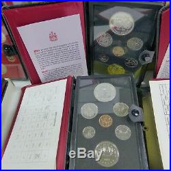 Lot Of 12 Canada Double Dollar Proof Sets 1973-1984 Each Set Has A Silver Dollar
