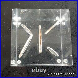Lot Of 2 Canada Silver Coin Lucite Paperweights 5.4 oz Silver WOW #coinsofcanada
