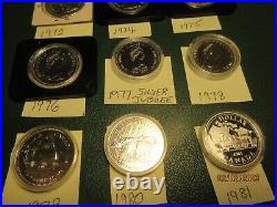 Lot Of Canadian Silver Dollars, Consecutive Dates 1971-1981