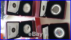 Lot canada silver coins with box and COA