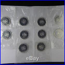 Lot of (10) 1964 Canadian Silver $1 coins prooflike in original mint cello