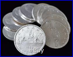 Lot of 10 1966 Canadian Silver Dollars GEM UNC, PROOF-LIKE NO RESERVE