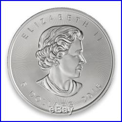 Lot of 10 2015 Canada $5 Silver Maple Leaf 1 oz. 9999 Fine Gem Uncirculated