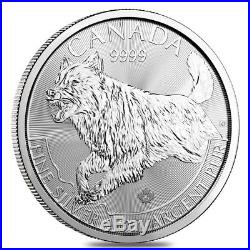 Lot of 10 2018 1 oz Canadian Silver Wolf Predator Series $5 Coin. 9999 Fine