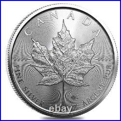 Lot of 10 2023 1 oz Canadian Silver Maple Leaf. 9999 Fine $5 Coin BU