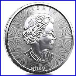 Lot of 10 2023 1 oz Canadian Silver Maple Leaf. 9999 Fine $5 Coin BU