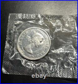 Lot of 4 BU Canada Silver Dollars, 1967 And 3 1963s, All BU In Package