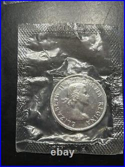 Lot of 4 BU Canada Silver Dollars, 1967 And 3 1963s, All BU In Package