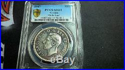 Make Offer 1947 Maple Leaf Canada Silver Dollar $1 Coin Pcgs Ms62 Mint Unc