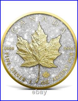 MAPLE LEAF Diamond Dust 1 Oz Silver Coin 5$ Canada 2025 MAPLE LEAF Diamond Dust 1 Oz Silver Coin 5$ Canada 2025