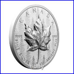 MAPLE LEAF Ultra High Relief 1 Oz Silver Coin $20 Canada 2024 MAPLE LEAF Ultra High Relief 1 Oz Silver Coin $20 Canada 2024