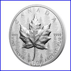 MAPLE LEAF Ultra High Relief 1 Oz Silver Coin $20 Canada 2024 MAPLE LEAF Ultra High Relief 1 Oz Silver Coin $20 Canada 2024