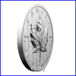 MAPLE LEAF Ultra High Relief 1 Oz Silver Coin $20 Canada 2024 MAPLE LEAF Ultra High Relief 1 Oz Silver Coin $20 Canada 2024