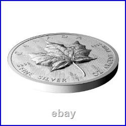 MAPLE LEAF Ultra High Relief 1 Oz Silver Coin $20 Canada 2024 MAPLE LEAF Ultra High Relief 1 Oz Silver Coin $20 Canada 2024