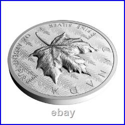 MAPLE LEAF Ultra High Relief 1 Oz Silver Coin $20 Canada 2024 MAPLE LEAF Ultra High Relief 1 Oz Silver Coin $20 Canada 2024