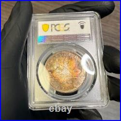 MS64 1966 $1 Canada Voyageur Silver Dollar, PCGS Secure- Pretty Rainbow Toned