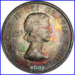 MS65 1963 50C Canada Silver Fifty Cents, PCGS Trueview- Vivid Rainbow Toned MS65 1963 50C Canada Silver Fifty Cents, PCGS Trueview- Vivid Rainbow Toned