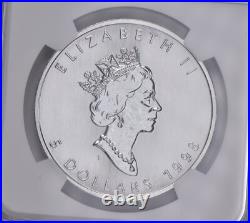 MS69 1998 Canada Silver 5 Dollars Maple Leaf NGC Canada Label MS69 1998 Canada Silver 5 Dollars Maple Leaf NGC Canada Label