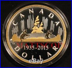 Masters Club 2015 Canada 2 oz Silver & Gold Renewed Voyageur Dollar IN HAND