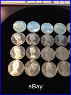 NICE1965 UNCIRCULATED ROLL CANADA SILVER DOLLARS (20 COINS) Type 5 Large