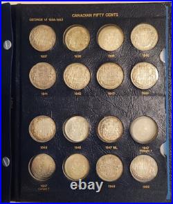 Nearly Complete (29) Coin 1937 1988 Canada Canadian Silver Half Dollar Set Nearly Complete (29) Coin 1937 1988 Canada Canadian Silver Half Dollar Set