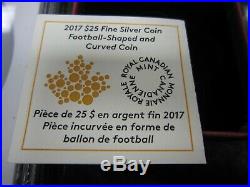 Nice! 2017 Canada $25 Football. 9999 Silver Proof Coin Ngc Graded Pf70 Fdoi