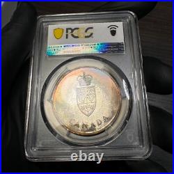 PL66 1967 Canada Silver Centennial Proof Medal, PCGS Trueview- Rainbow Toned PL66 1967 Canada Silver Centennial Proof Medal, PCGS Trueview- Rainbow Toned